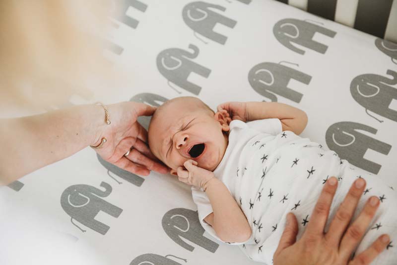 Fort Myers Lifestyle Newborn Photography Baby Yawning