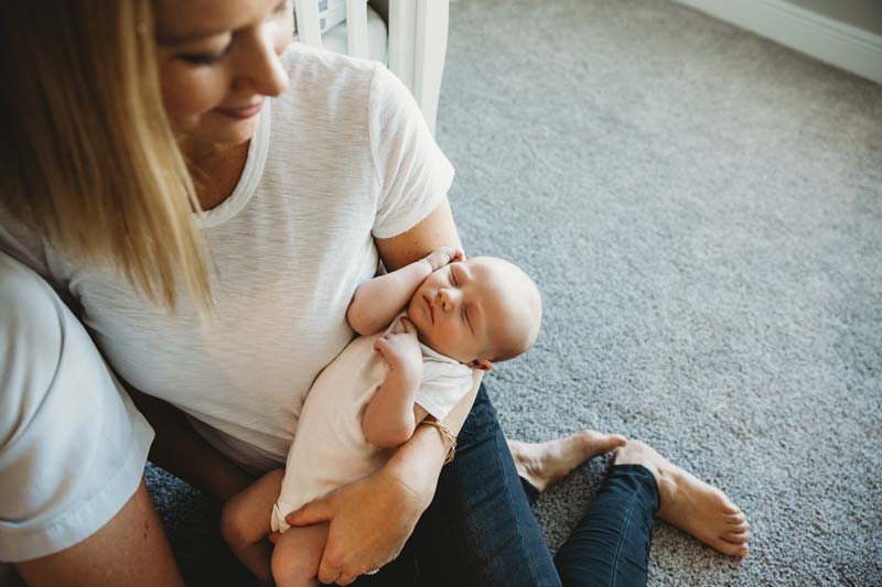 Fort Myers Lifestyle Newborn Photography Mom and Baby